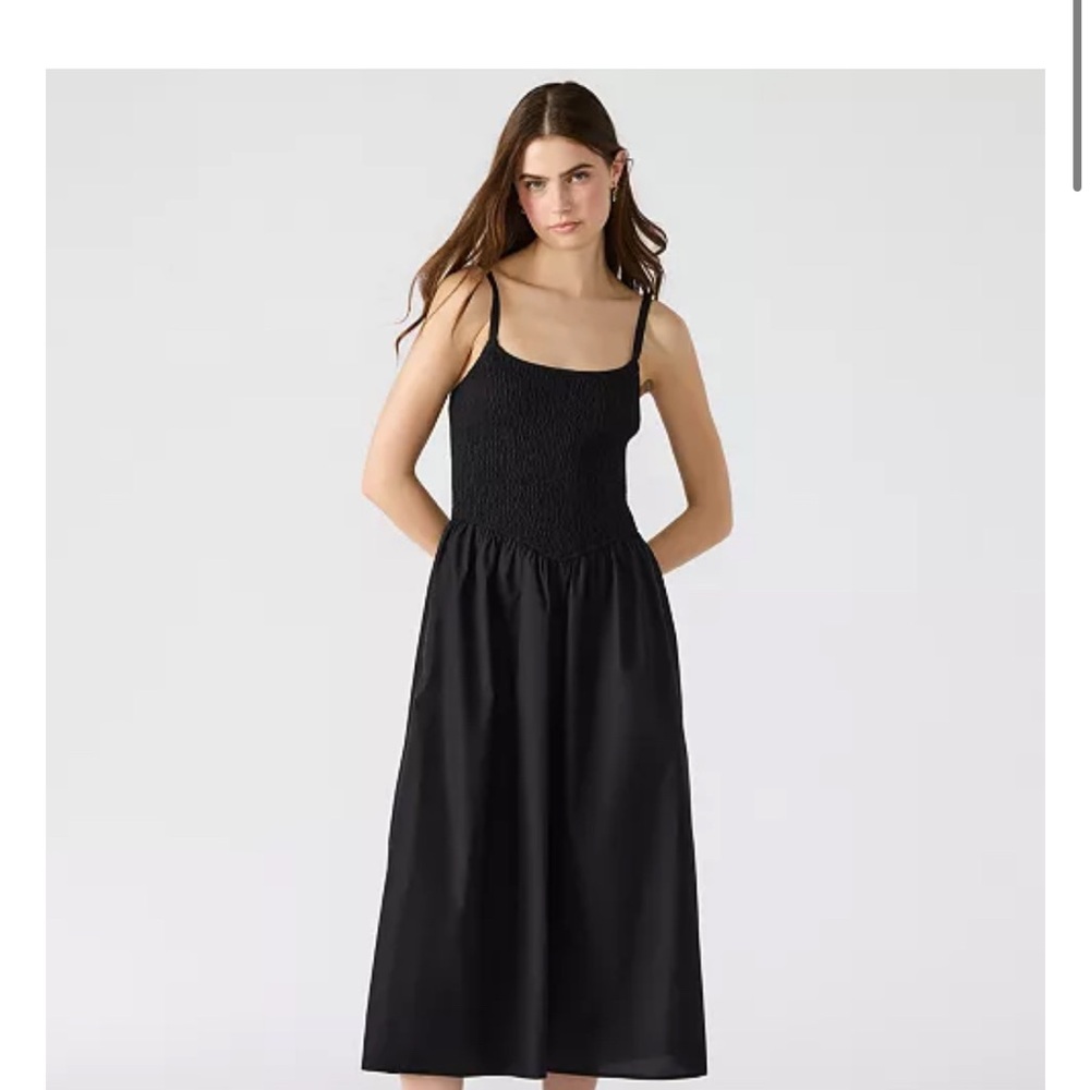 Steve Madden Black Midi Dress